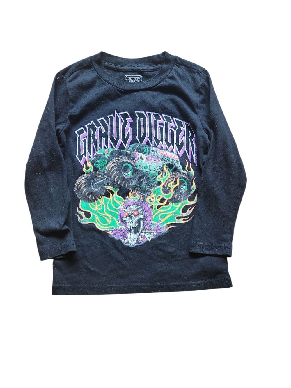 B2G1 FREE! Grave Digger Kids' Long-Sleeve Graphic Tee - Black